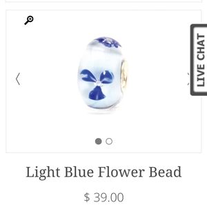 Trollbeads Light Blue Flower Bead